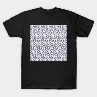 Spotted Blue and Back Modern Animal Pattern Design T-Shirt